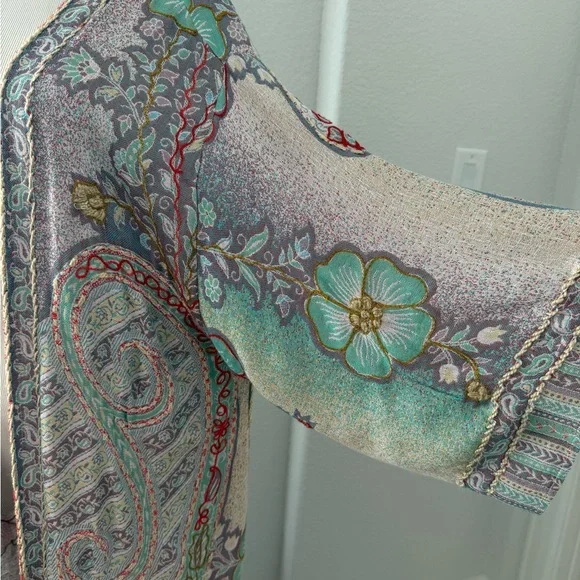 Raj Thick Stitch Embroidered Duster - Picture 8 of 11